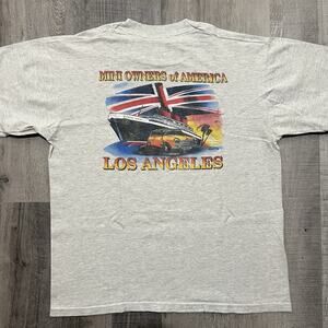 VTG Mini Coopers Owners Club T Shirt Grey Los Angeles Mini Owners of America M